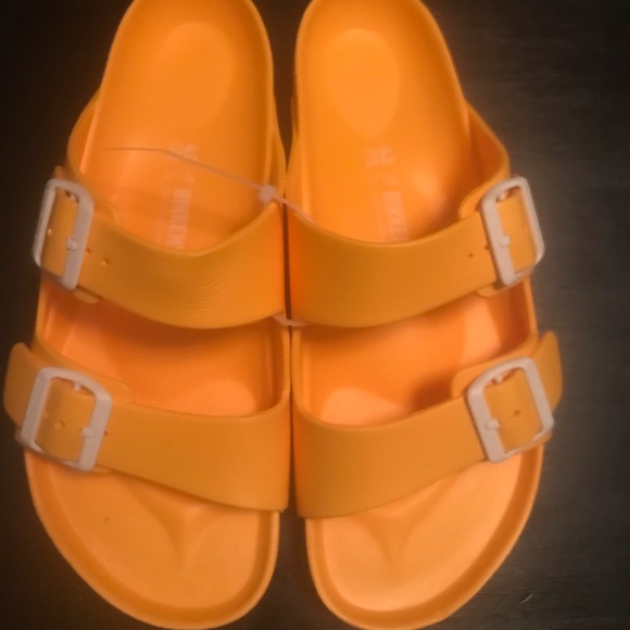 rubber birkenstock yellow